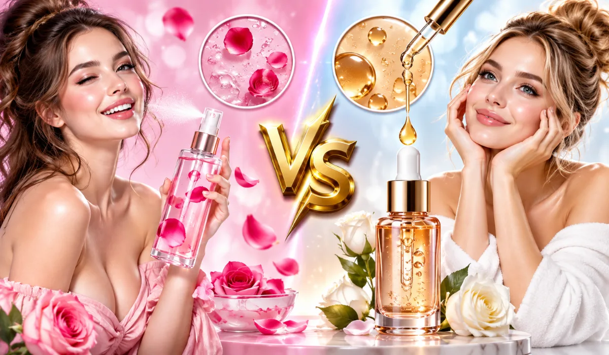 Rose Water Toner Vs Serum For Glowing Skin Rose Water Toner Vs Serum For Glowing Skin