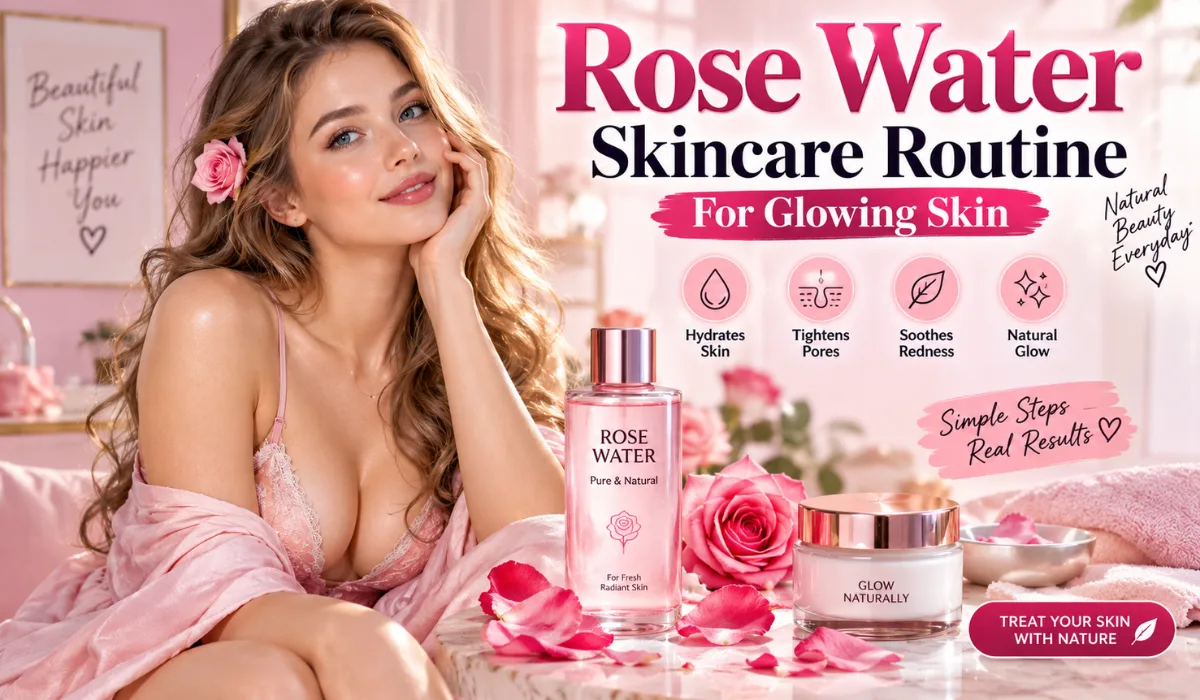Rose Water Skincare Routine For Glowing Skin: Simple Daily Steps